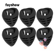 FAYSHOWSG 6Pcs Stick-on Guitar Pick Holder, Guitar Pick Plastic Guitar Pick Holder, Stick-on Guitar 