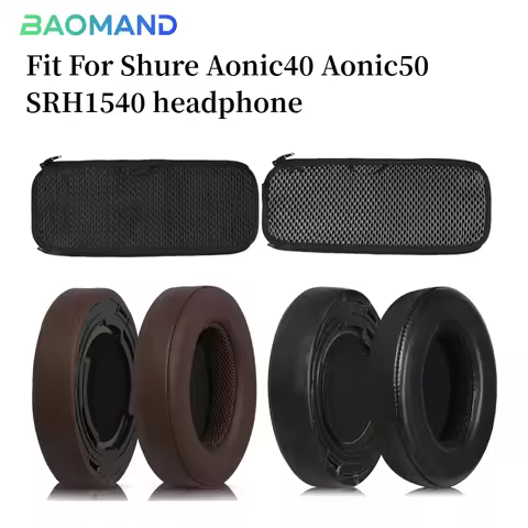 1 set Replacement Ear Pads Earpads Headband for Shure Aonic40 Aonic50 SRH1540 Headphones Memory Foam