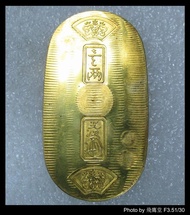 YY韓國專賣~100％好評-日本 德川 小判金幣一二造型 銅質 紀念章2#(包真包老)