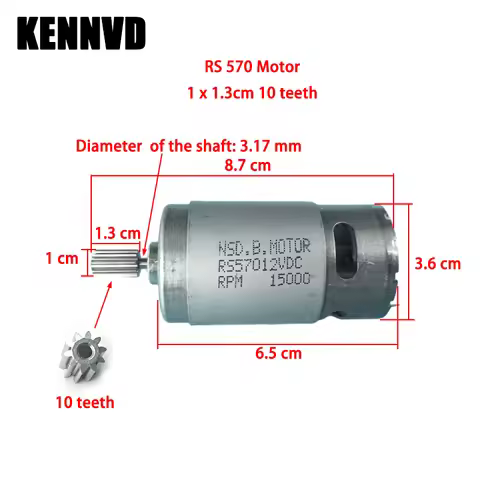 10Teeth RS380 RS390 RS550 RS570 RS555 6V 12V 24V High Speed Children's Electric Ride on Car Drive Mo