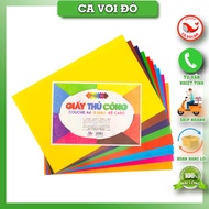 A4 Couche 8-color handmade paper (10 sheets) Hoa Minh NGTC8A4 handmade paper + Vu Hoang HH handmade 