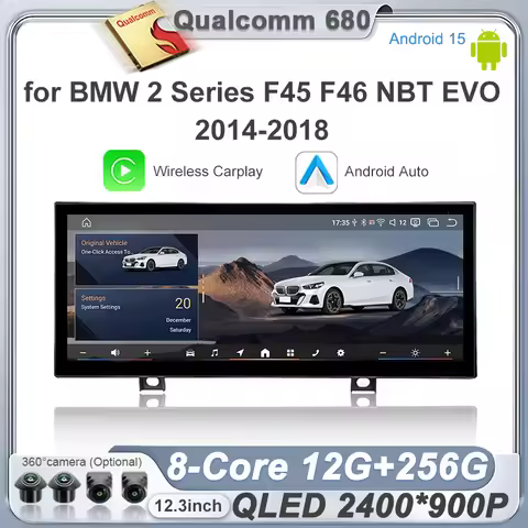 Car Radio Android 15 Multimedia Player for BMW 2 Series F45 F46 2014-2018 220i NBT EVO System Ultra-