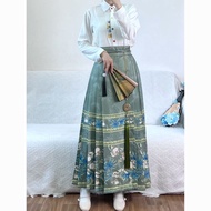 Horse Face Skirt Improved Horse Face Skirt Suit Pleated Skirt Long Skirt Original Hanfu Chinese Styl