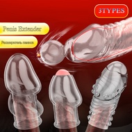 Dotted Spike G spot Dick Crystal Enlarger Penis Sleeves with Spike and Bolitas Male G point transparent Penis Extender Sleeves Cock Sex Toys for Men