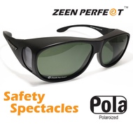 แว่นตาเซฟตี้ ZEEN PERFECT แบบครอบแว่นสายตาได้ Fit Over Safety Glasses with Side Shield Protection UV