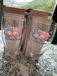 Sanrio Little Twin Stars 日本製🇯🇵Made in Japan 高貴香檳杯酒杯🍸🍸汽泡杯一對「可作生日🎂結婚💒禮物🎁」