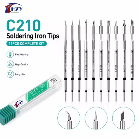 HZY C210 Soldering Iron Tip for JBC Sugon T26 T26D T3602 Soldering Iron Universal Compatible T210 So