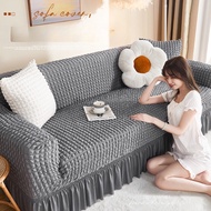 Plaid Seersucker Sofa Cover For Living Room Stretch Sofa Slipcover For Home Armchair Cover 1/2/3/4 Seat Corner Sofa Couch Cover Sofa Cover L shape