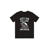 Just A Boy Who Loves Honey Badgers Shirt, Honey Badger Lover Shirt, Honey Badger Shirt, Badger Gift,