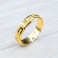 YHLG แหวนทองตัดลายจีน น้ำหนักครึ่งสลึง (ผ่อนได้)