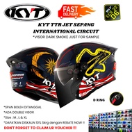 KYT TTR JET SEPANG INTERNATIONAL CIRCUIT HELMET DOUBLE VISOR - HELMET KYT OPEN FACE