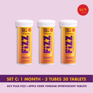 NEW! ACV Plus FIZZ [Set C] : เม็ดฟู่ แอปเปิ้ลไซเดอร์ วินีการ์ + วิตามินรวม เจ้าแรกในไทย Apple Cider 