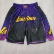 Embroidered Basketball Pants Pocket Casual Training Shorts Lakers Nuggets 76ers Clippers Bucks Celti