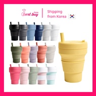 STOJO silicone collapsible reusable tumbler Biggie Cup with straw 473ml