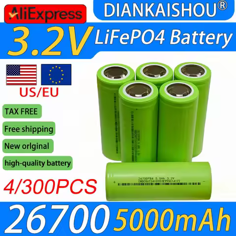 New cells 3.2v 26700 5000mAh LiFePO4 Rechargeable battery 3c discharge diy 12v 24v 36v 48v Electric 