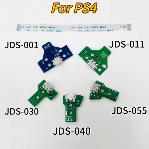 10Sets for Dualshock 4 PS4 Controller USB Charging Port Socket Circuit Board 12Pin 14PIN JDS 011 030