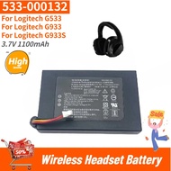 533-000132 High Quality Wireless Headset Battery 3.7V 1100mAh for Logitech G533 G933 G933S Brand New