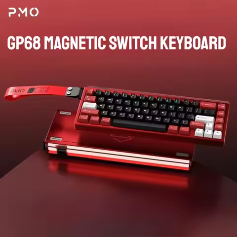 PMO GP68 Magnetic Switch Keyboard Wired Hot-Swap GASKET RGB 8000Hz 0.08MS RT 0.005mm Custom Aluminum