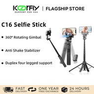 Koorfly C16 Selfie Stick Phone Tripod Stand 360° Automatic Rotation Portable Extendable Selfie Stick