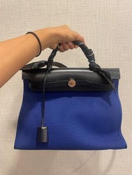 Hermes Herbag in electric blue