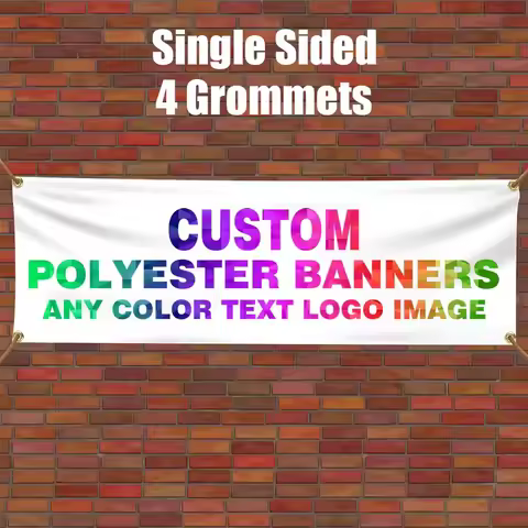 Custom Banners and Signs Customize Photo Text Personalized Flag 2x6FT Wall Hanging customizable Flag