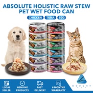 Absolute Holistic Raw Stew - Premium Wet Pet Food, Balanced Nutrition for Dogs & Cats, 80g Can
