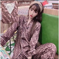 ✿♝⊕Korean High Quality Long Sleeve Cotton Pajama Set Sleepwear For Women Pantulog