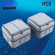 【HDS01】Weatherproof Waterproof IP66 1 Gang 2 Gang Light Switch Outdoor Storm Resistant