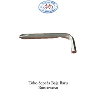 L-shaped bicycle lock for brakes