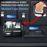 Geely Car trunk high-end leather folding storage box seat storage box car organizer Suitable for all