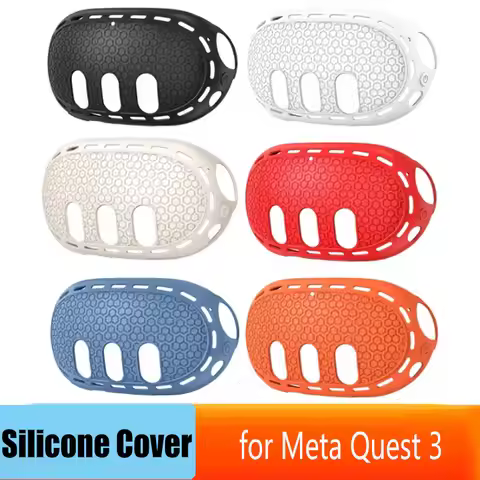 for Meta Quest 3 Silicone Cover VR Headset Anti-scratch Protection Case for Oculus Quest 3 Accessori