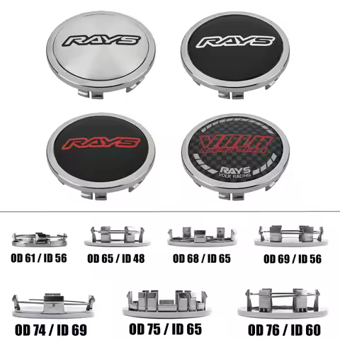 Wheel Center Cap 61mm VOLK RAYS Emblem 65mm 68mm Wheel Cover Hub Cap 69mm 74mm 75mm 76mm Car Rim Tir
