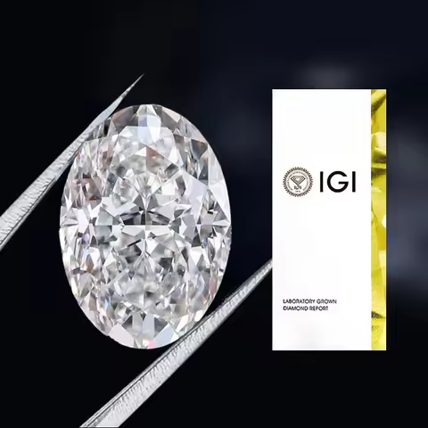 Oval Shape Lab Grown Diamonds 1ct 1.5ct 2ct 2.5ct 3ct 5ct CVD HPHT Diamond Wholesale
