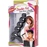 Frisky Double Fun Cock Ring &amp; Double Penetration Vibe