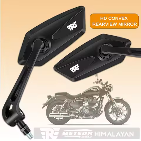 For Royal Enfield Meteor 350 RoyalEnfield Meteor500 Square Motorcycle Mirror Adjustable Rearview Mir