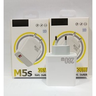 M5s Fast Charger 280W Batok Adapter Head HP USB-A Universal Travel Charger Fast Charging