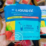 (1 Bag) 30 packs of lemon and strawberry flavors, American standard Liquid IV Electrolyte rehydratio