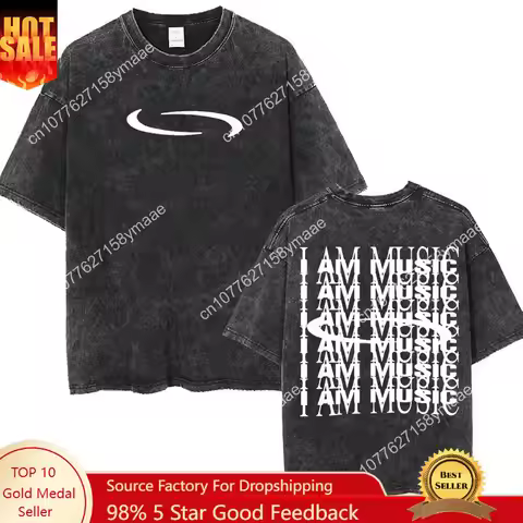 Retro Washed Playboi Carti I AM MUSIC Logo T Shirt Opium Ken Carson Narcissist Tour Antagonist Rap T