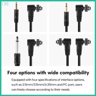 CRE Flash Sync Cable to 2 5mm 3 5mm 6 35mm PC Connector 30-100CM Coiled Line