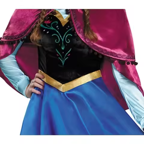 Halloween Costume Adult Female Anna Princess Cosplay Costume Frozen Snow White Costume Dress