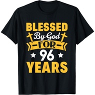 96Th Birthday Man Woman Blessed By God For 96 Years T-Shirt