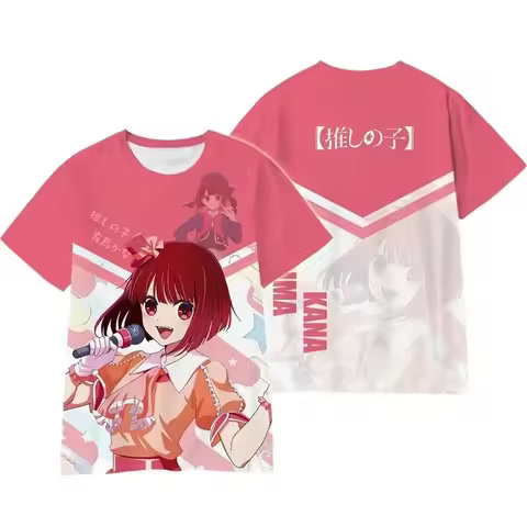 Anime Oshi No Ko T-shirt Summer Men's T-shirt Anime Oshi No Ko 3D Printed for Women Street Casual Fa