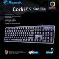 Razeak Corki RK-X08 RGB Gaming Mechanical Keyboard - Blue Switch