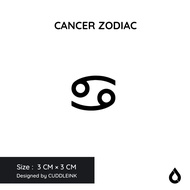 Cancer Zodiac Matte Ink Tattoo Sticker Waterproof