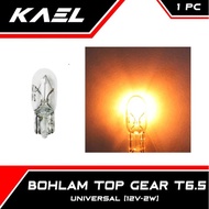 1 PC Top Gear Bulb T6.5 12V-2W Universal Underbone Motorcycle Yellow Light Gear-Gir-Gear Grand/Supra