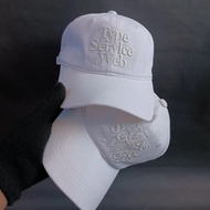 Unisex Simple Cap Hat for Men and Women TYPE SERVICE.WEB White