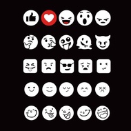 FACEBOOK 表情符號 反光貼紙 貼圖 車貼 機車汽車貼紙 防水防曬