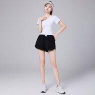 Hao Miao Jia Xin ผู้หญิงชุดเต้นรําฤดูร้อนชุดสองชิ้นสําหรับวิ่งออกกําลังกายกีฬาทีมเต้นรําการแสดงแห้งเ