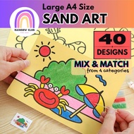 🌈[SG] Large A4 Sand Art Painting DIY Handicraft Kit - Gift for Girls Boys Childrens Kids Educational Drawing Craft Toy