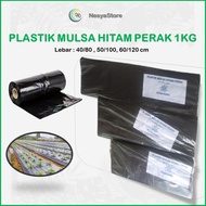 *@_$_@* 1Kg Plastik Mulsa Hitam Perak Plastik Packing Plastik Mulsa